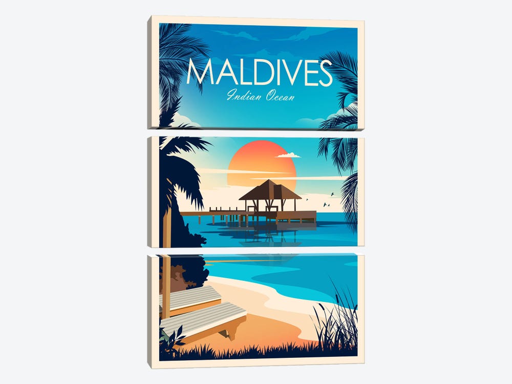Maldives by Studio Inception 3-piece Canvas Artwork