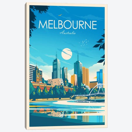 Melbourne Canvas Print #SIC79} by Studio Inception Canvas Art Print