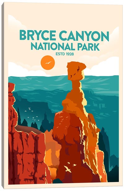 Bryce Canyon National Park Canvas Art Print - National Parks Travel Posters