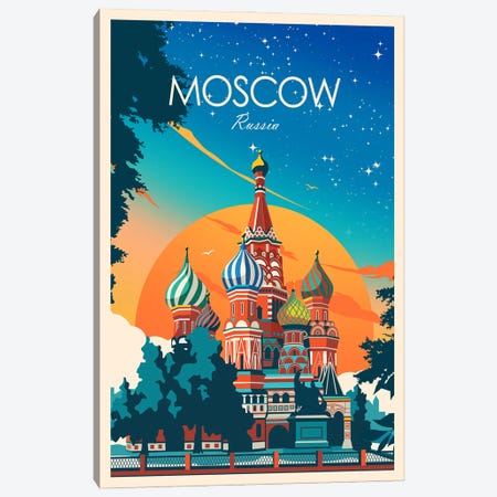 Moscow Canvas Print #SIC80} by Studio Inception Canvas Artwork