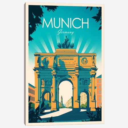 Munich Canvas Print #SIC81} by Studio Inception Canvas Artwork