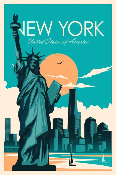New York City Travel Posters: New York by Studio Inception