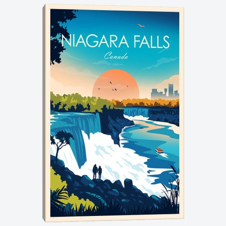 Niagara Falls Canvas Print #SIC83} by Studio Inception Canvas Artwork