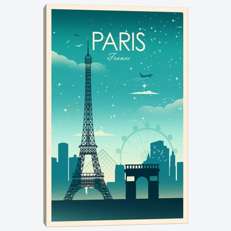 Paris Canvas Print #SIC84} by Studio Inception Canvas Print