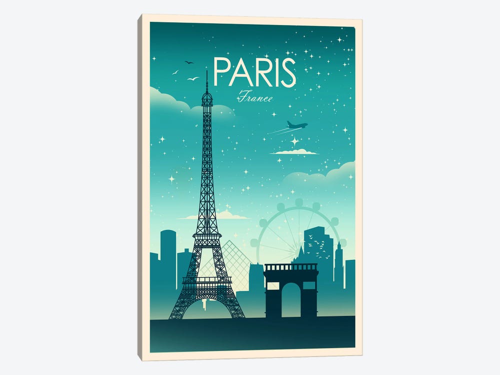 Paris by Studio Inception 1-piece Canvas Art Print