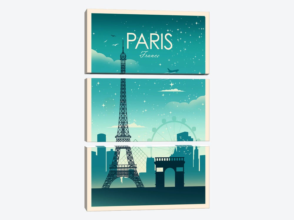 Paris by Studio Inception 3-piece Canvas Print