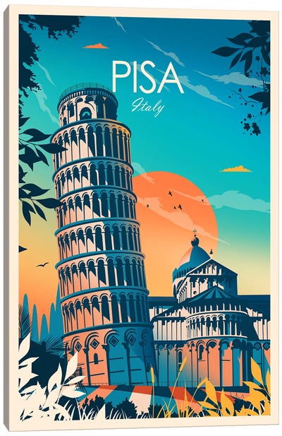 Pisa Canvas Art Print - Leaning Tower of Pisa