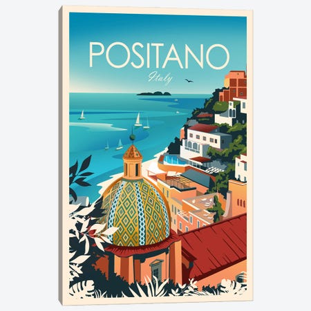 Positano Canvas Print #SIC86} by Studio Inception Art Print