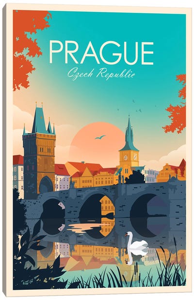 Prague Canvas Art Print - Famous Bridges