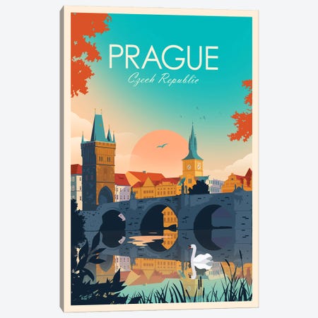 Prague Canvas Print #SIC87} by Studio Inception Art Print