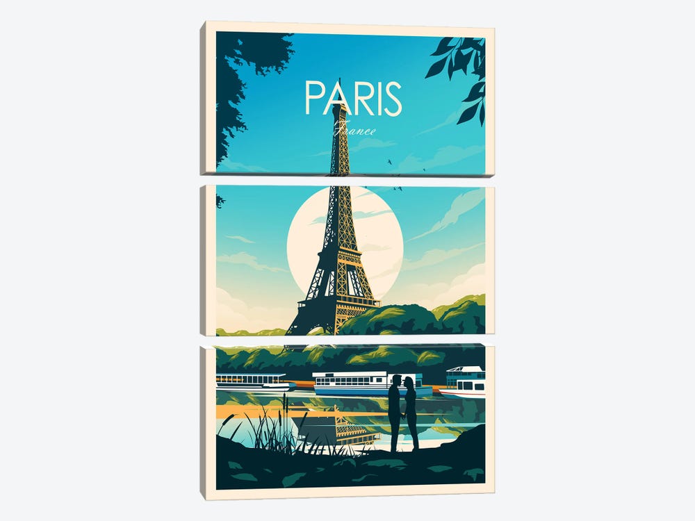 Paris France by Studio Inception 3-piece Art Print