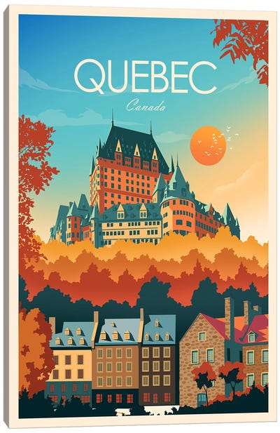 Quebec Canvas Art Print - Scenic & Nature Typography