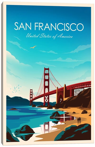 San Francisco Canvas Art Print - Golden Gate Bridge