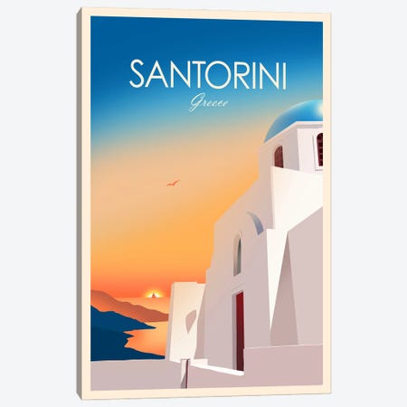 Santorini Canvas Print #SIC91} by Studio Inception Canvas Print