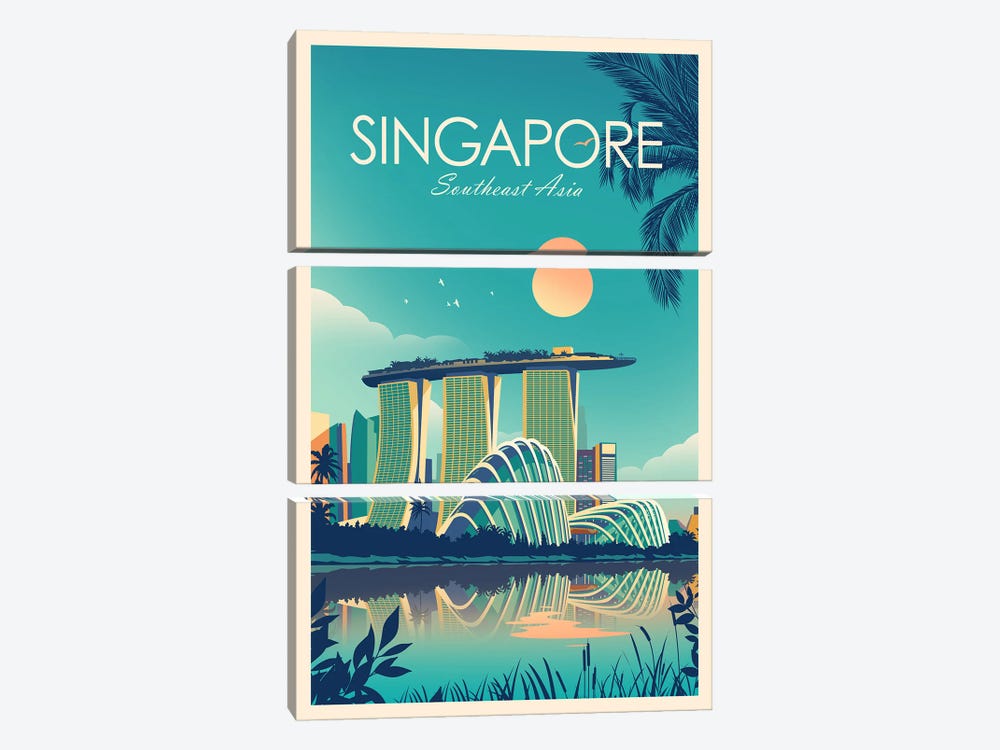Singapore by Studio Inception 3-piece Canvas Art Print