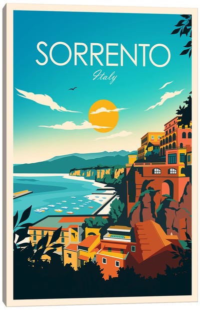 Sorrento Canvas Art Print - Scenic & Nature Typography