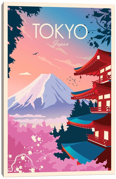 Tokyo Canvas Art Print - Mountain Sunrise & Sunset Art