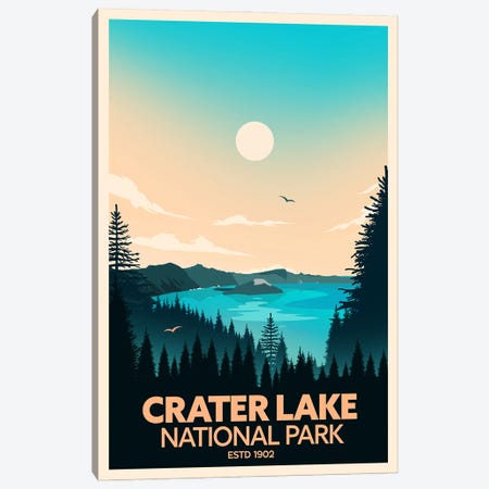 Crater Lake National Park Canvas Print #SIC9} by Studio Inception Canvas Artwork