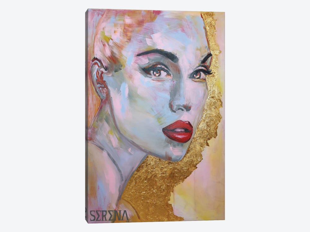 Woman With Red Lipstick by Serena Singh 1-piece Canvas Print