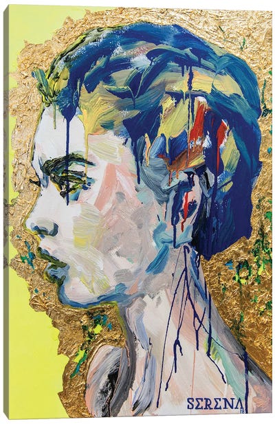 Woman With Blue Hair Canvas Art Print - Serena Singh