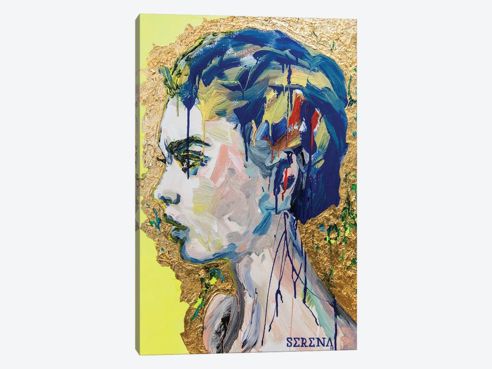 Woman With Blue Hair by Serena Singh 1-piece Canvas Wall Art
