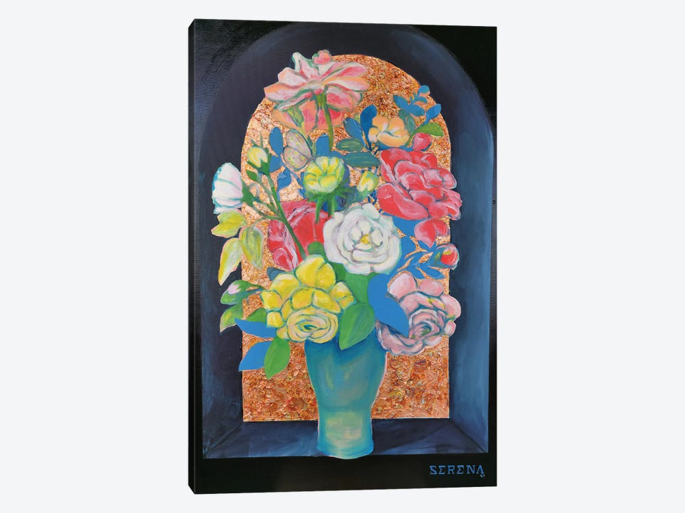 Vase With Flowers by Serena Singh 1-piece Canvas Art