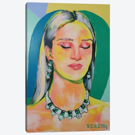 Woman In Diamonds Canvas Print #SIG1} by Serena Singh Canvas Artwork