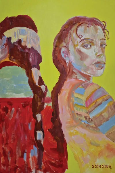 Women With Braided Hair by Serena Singh framed wall art