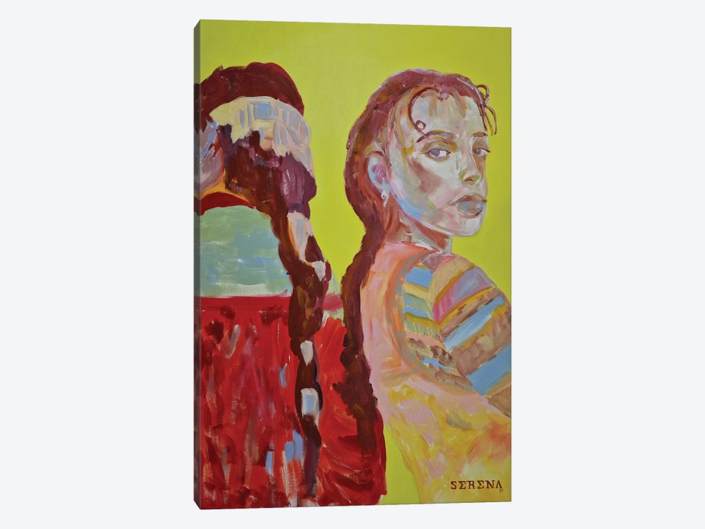 Women With Braided Hair by Serena Singh 1-piece Canvas Print