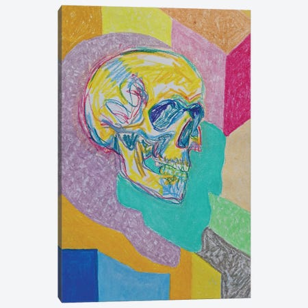 Skull Drawing Canvas Print #SIG32} by Serena Singh Art Print