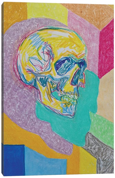 Skull Drawing Canvas Art Print - Similar to Andy Warhol