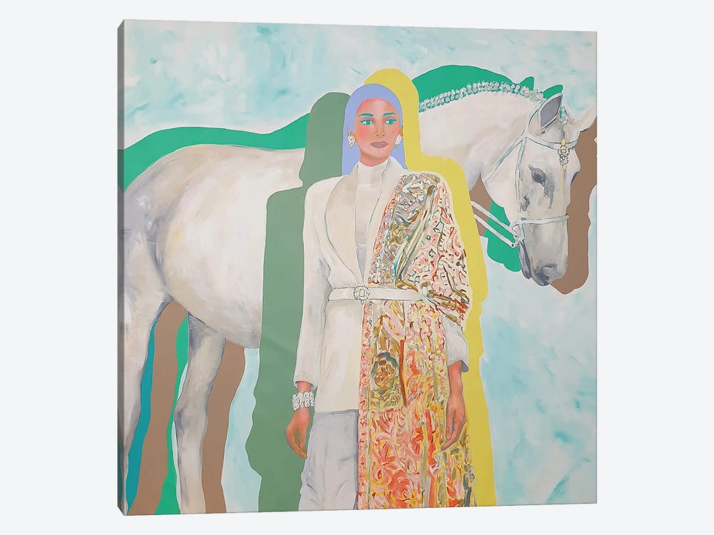 Woman And Horse by Serena Singh 1-piece Art Print