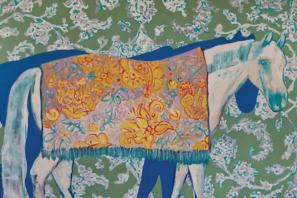 Folksy Fauna: White Horse by Serena Singh