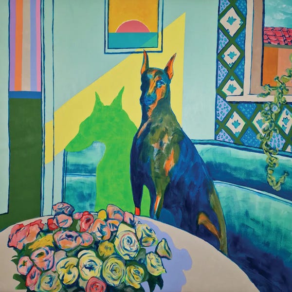 Fine Art Print: Doberman Sitting by Serena Singh