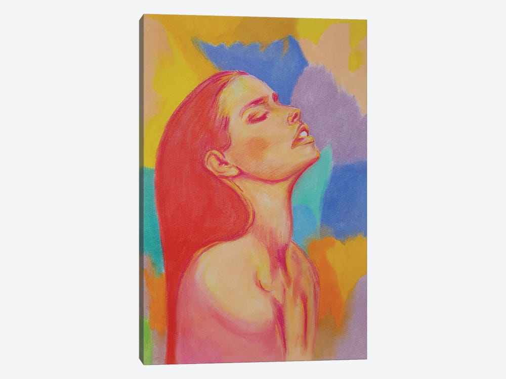 Woman With Closed Eyes by Serena Singh 1-piece Canvas Art