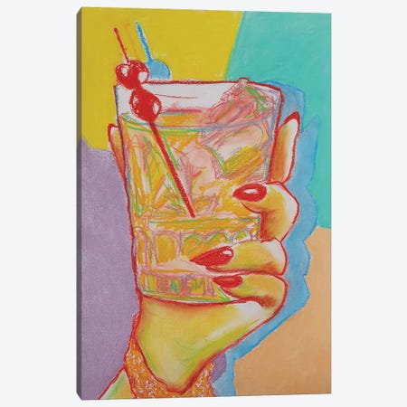 Victory Drink Canvas Print #SIG6} by Serena Singh Canvas Print