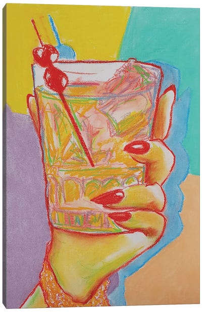 Victory Drink Canvas Art Print - Preppy Pop Art