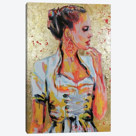 Munich Woman Canvas Print #SIG8} by Serena Singh Canvas Art