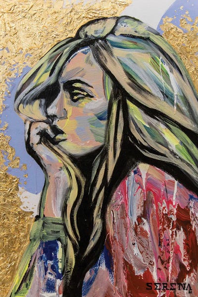 Woman In Thoughts by Serena Singh framed wall art