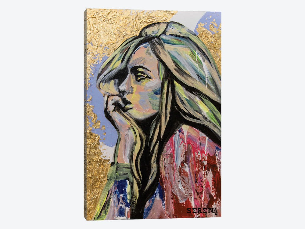 Woman In Thoughts by Serena Singh 1-piece Canvas Art Print