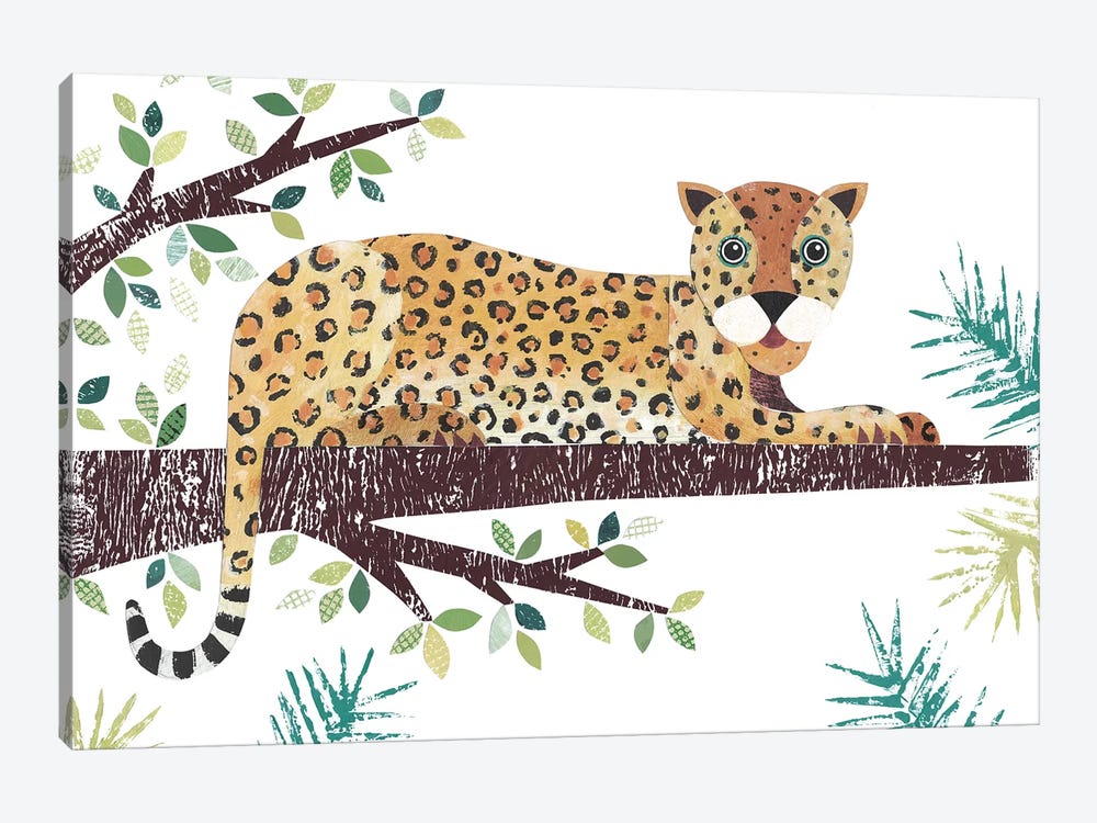 Leopard by Simon Hart 1-piece Canvas Art Print