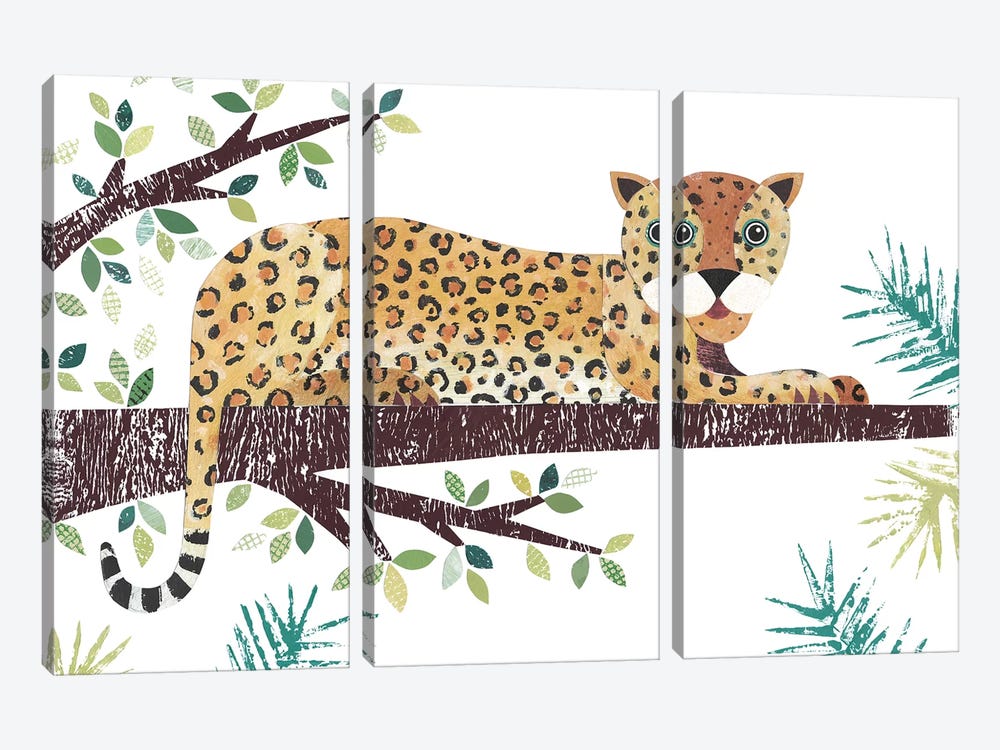 Leopard by Simon Hart 3-piece Canvas Print
