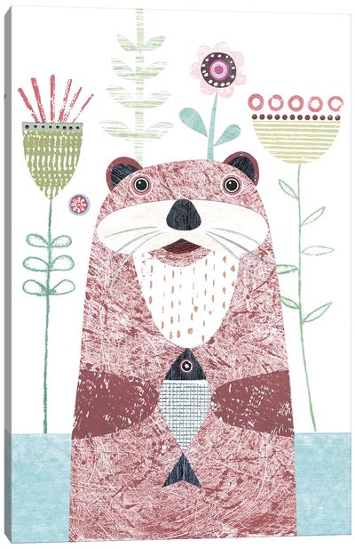 Otter Canvas Art Print - Simon Hart