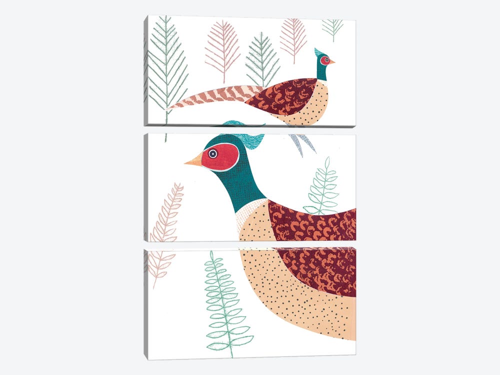 Pheasant by Simon Hart 3-piece Canvas Print