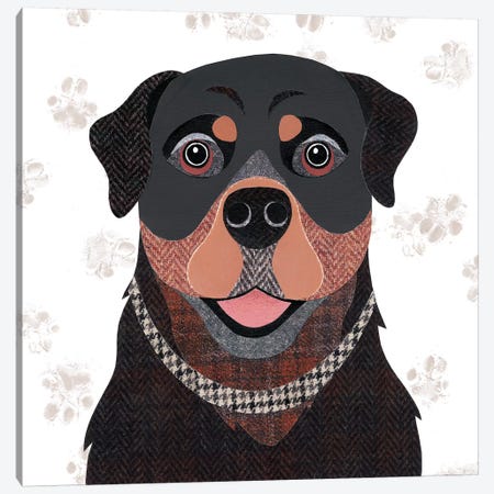 Rottweiler Canvas Print #SIH123} by Simon Hart Canvas Print