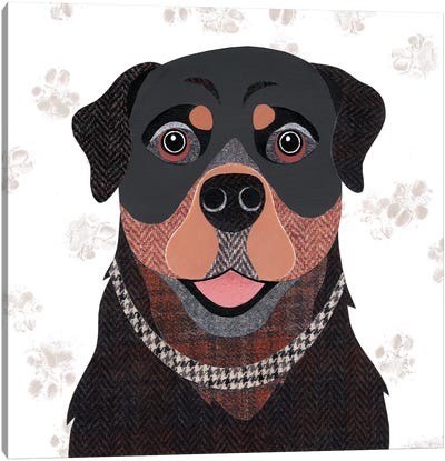 Rottweiler Canvas Art Print - Simon Hart
