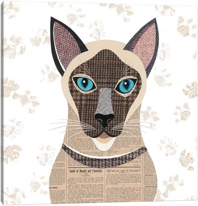 Siamese Canvas Art Print - Siamese Cat Art
