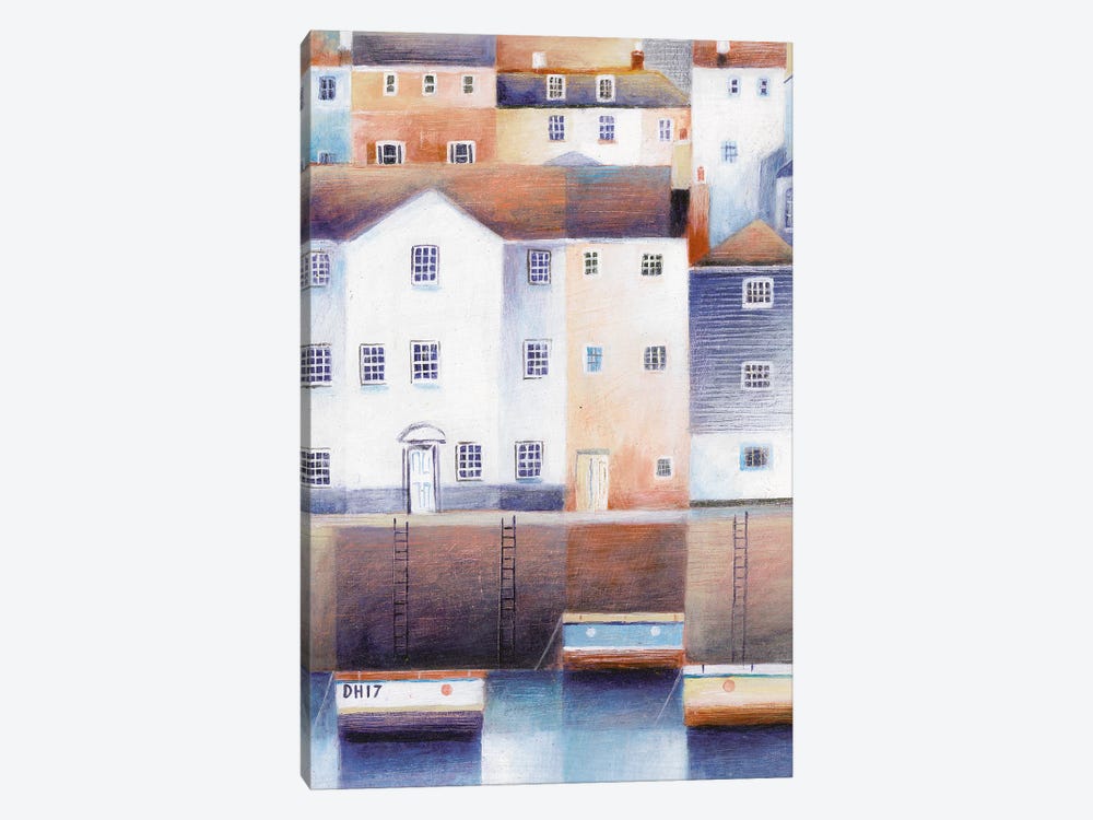 Waterside Houses by Simon Hart 1-piece Canvas Print