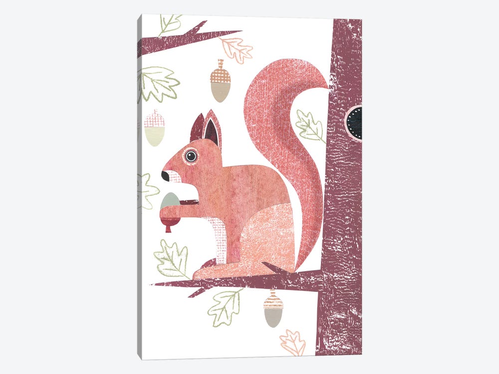Squirrel by Simon Hart 1-piece Canvas Print