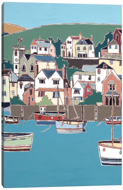 Riverside, Kingswear Canvas Art Print - Simon Hart